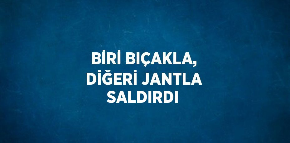 BİRİ BIÇAKLA, DİĞERİ JANTLA SALDIRDI