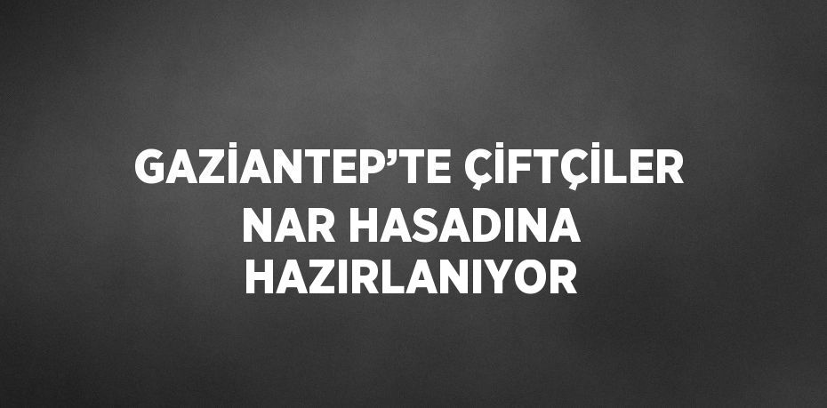 GAZİANTEP’TE ÇİFTÇİLER NAR HASADINA HAZIRLANIYOR