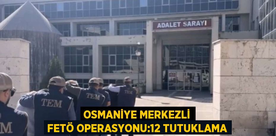 OSMANİYE MERKEZLİ FETÖ OPERASYONU:12 TUTUKLAMA