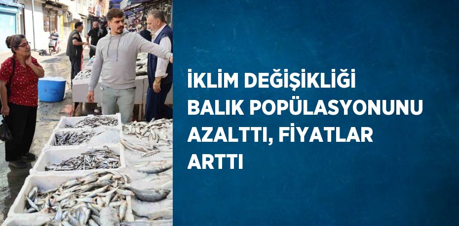 İKLİM DEĞİŞİKLİĞİ BALIK POPÜLASYONUNU AZALTTI, FİYATLAR ARTTI