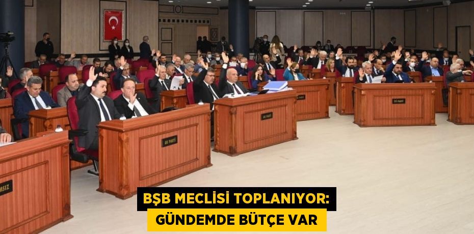 BŞB Meclisi toplanıyor:  GÜNDEMDE BÜTÇE VAR