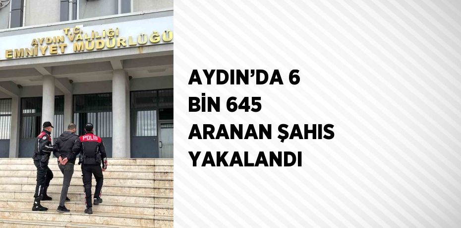 AYDIN’DA 6 BİN 645 ARANAN ŞAHIS YAKALANDI