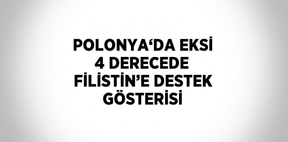 POLONYA‘DA EKSİ 4 DERECEDE FİLİSTİN’E DESTEK GÖSTERİSİ