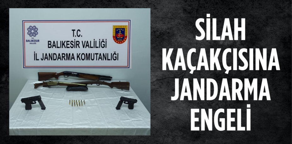 SİLAH KAÇAKÇISINA JANDARMA ENGELİ