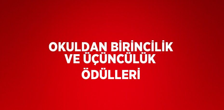 OKULDAN BİRİNCİLİK VE ÜÇÜNCÜLÜK ÖDÜLLERİ