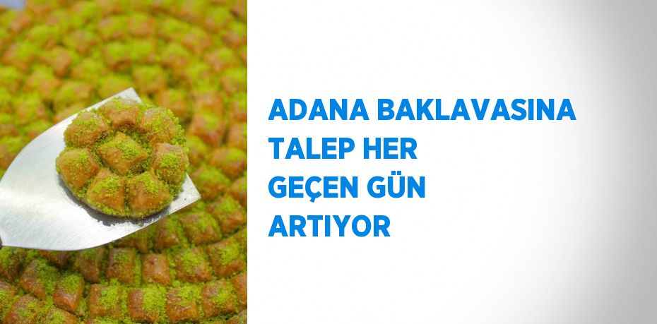 ADANA BAKLAVASINA TALEP HER GEÇEN GÜN ARTIYOR