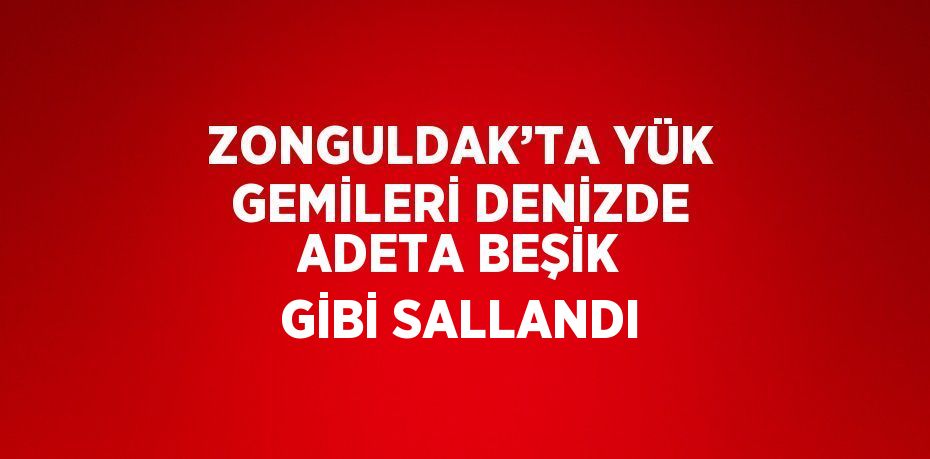 ZONGULDAK’TA YÜK GEMİLERİ DENİZDE ADETA BEŞİK GİBİ SALLANDI