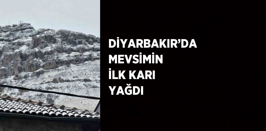 DİYARBAKIR’DA MEVSİMİN İLK KARI YAĞDI