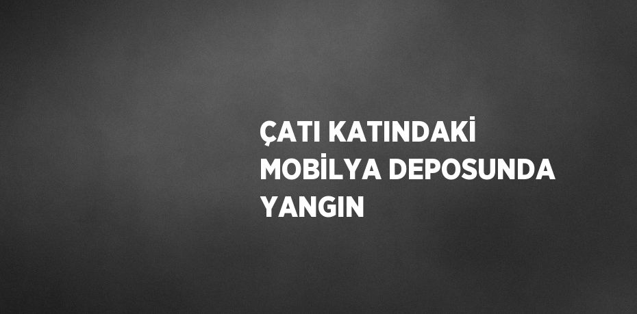 ÇATI KATINDAKİ MOBİLYA DEPOSUNDA YANGIN