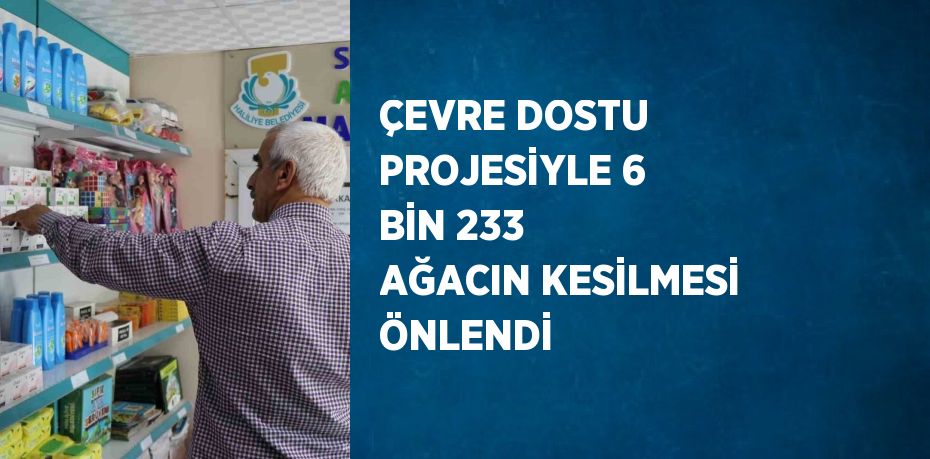 ÇEVRE DOSTU PROJESİYLE 6 BİN 233 AĞACIN KESİLMESİ ÖNLENDİ