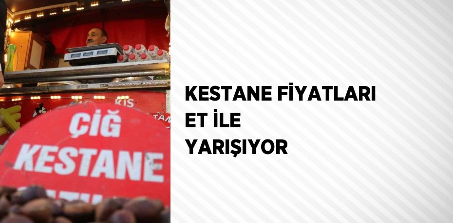 KESTANE FİYATLARI ET İLE YARIŞIYOR