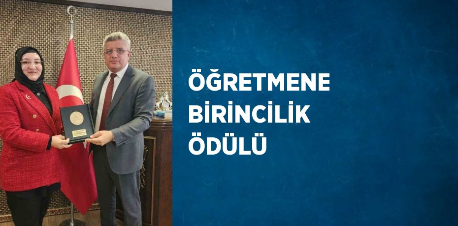 ÖĞRETMENE BİRİNCİLİK ÖDÜLÜ