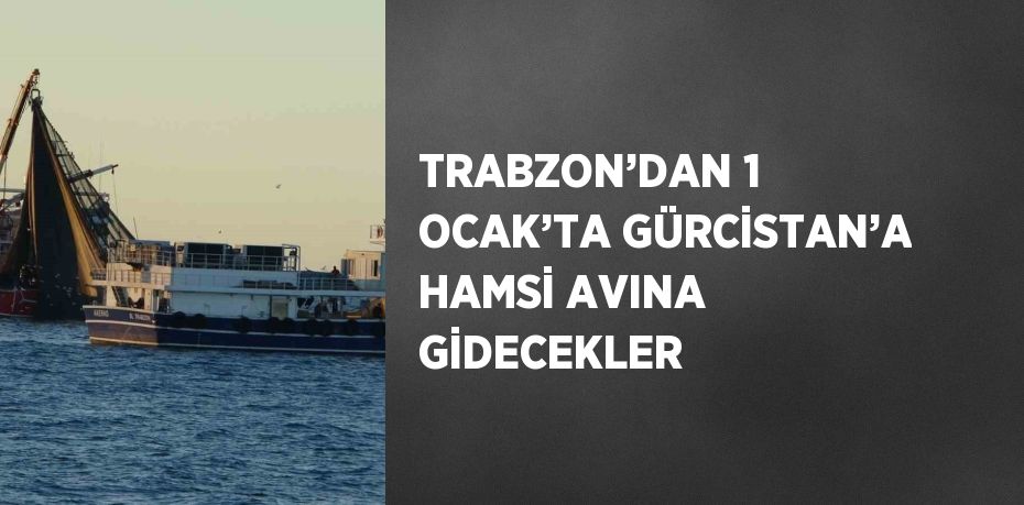 TRABZON’DAN 1 OCAK’TA GÜRCİSTAN’A HAMSİ AVINA GİDECEKLER