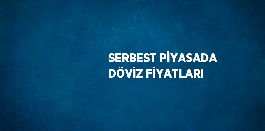 SERBEST PİYASADA DÖVİZ FİYATLARI