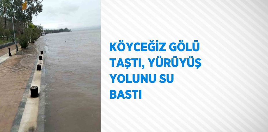 KÖYCEĞİZ GÖLÜ TAŞTI, YÜRÜYÜŞ YOLUNU SU BASTI