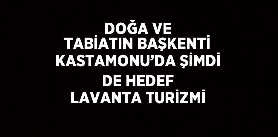 DOĞA VE TABİATIN BAŞKENTİ KASTAMONU’DA ŞİMDİ DE HEDEF LAVANTA TURİZMİ