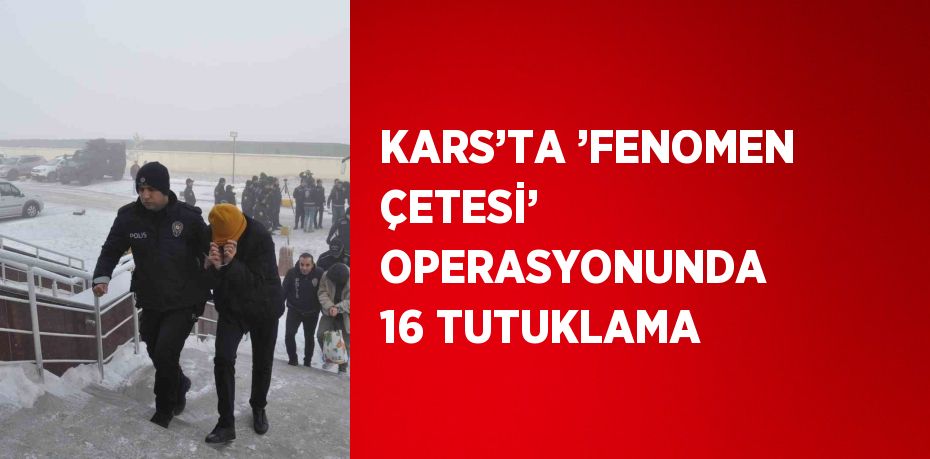 KARS’TA ’FENOMEN ÇETESİ’ OPERASYONUNDA 16 TUTUKLAMA