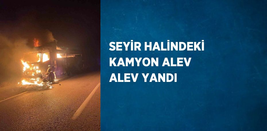 SEYİR HALİNDEKİ KAMYON ALEV ALEV YANDI