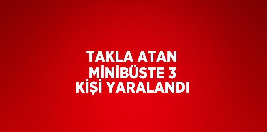 TAKLA ATAN MİNİBÜSTE 3 KİŞİ YARALANDI