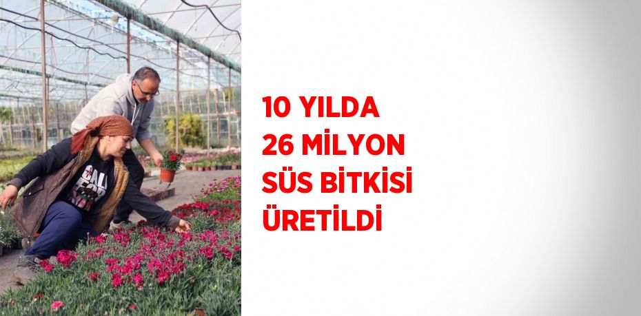 10 YILDA 26 MİLYON SÜS BİTKİSİ ÜRETİLDİ