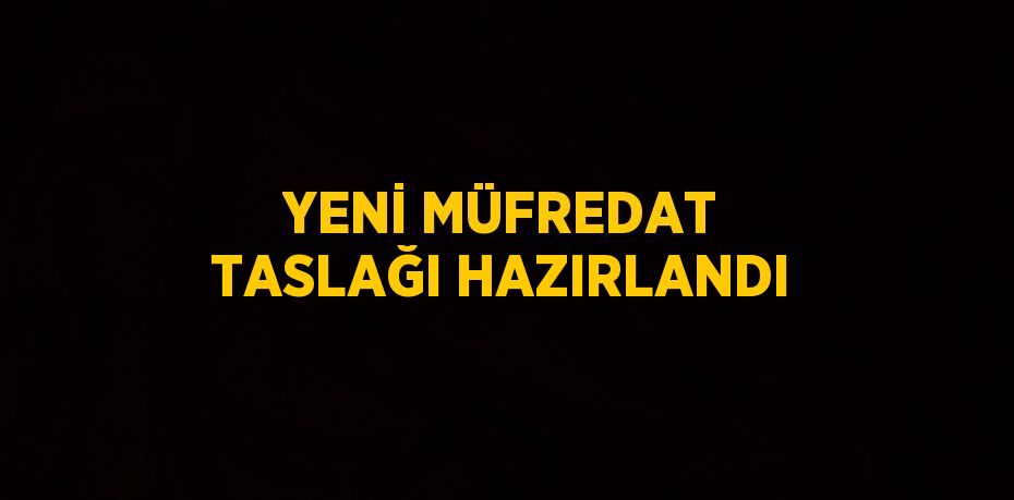 YENİ MÜFREDAT TASLAĞI HAZIRLANDI