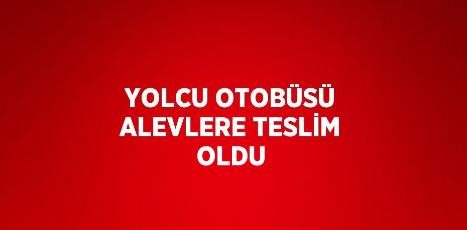 YOLCU OTOBÜSÜ ALEVLERE TESLİM OLDU