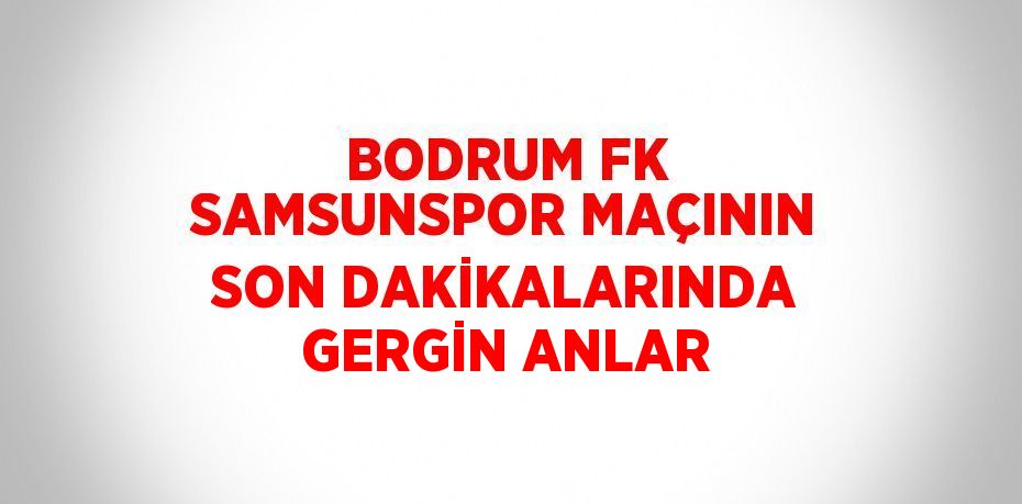 BODRUM FK SAMSUNSPOR MAÇININ SON DAKİKALARINDA GERGİN ANLAR