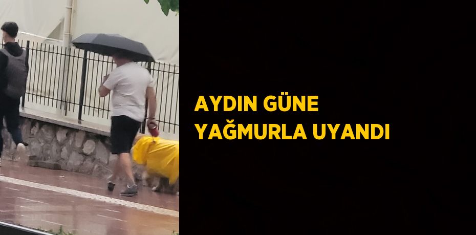 AYDIN GÜNE YAĞMURLA UYANDI