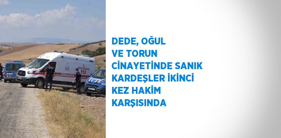 DEDE, OĞUL VE TORUN CİNAYETİNDE SANIK KARDEŞLER İKİNCİ KEZ HAKİM KARŞISINDA