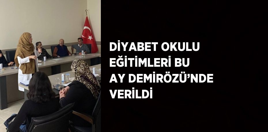 DİYABET OKULU EĞİTİMLERİ BU AY DEMİRÖZÜ’NDE VERİLDİ