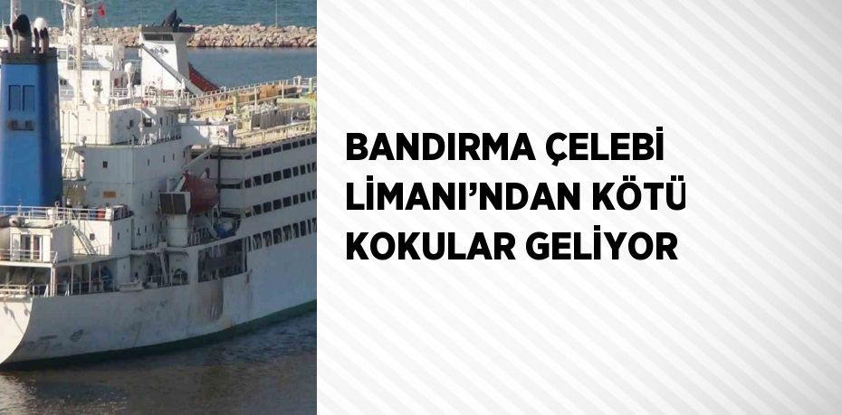 BANDIRMA ÇELEBİ LİMANI’NDAN KÖTÜ KOKULAR GELİYOR