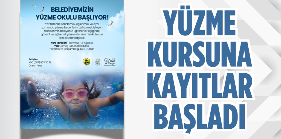 YÜZME KURSUNA KAYITLAR BAŞLADI