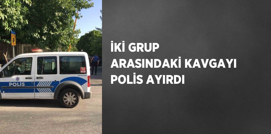 İKİ GRUP ARASINDAKİ KAVGAYI POLİS AYIRDI