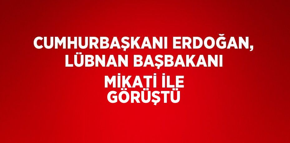 CUMHURBAŞKANI ERDOĞAN, LÜBNAN BAŞBAKANI MİKATİ İLE GÖRÜŞTÜ