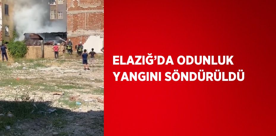 ELAZIĞ’DA ODUNLUK YANGINI SÖNDÜRÜLDÜ