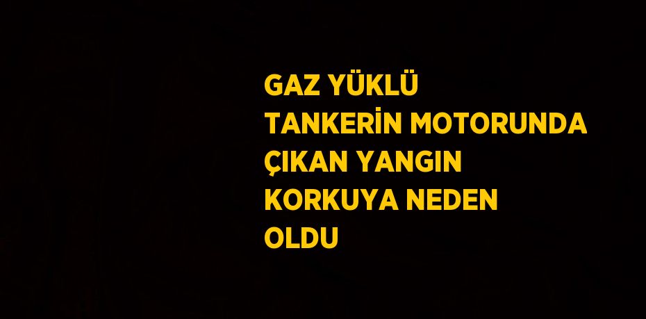 GAZ YÜKLÜ TANKERİN MOTORUNDA ÇIKAN YANGIN KORKUYA NEDEN OLDU