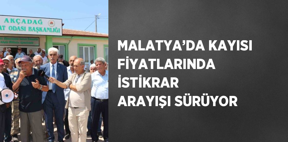 MALATYA’DA KAYISI FİYATLARINDA İSTİKRAR ARAYIŞI SÜRÜYOR