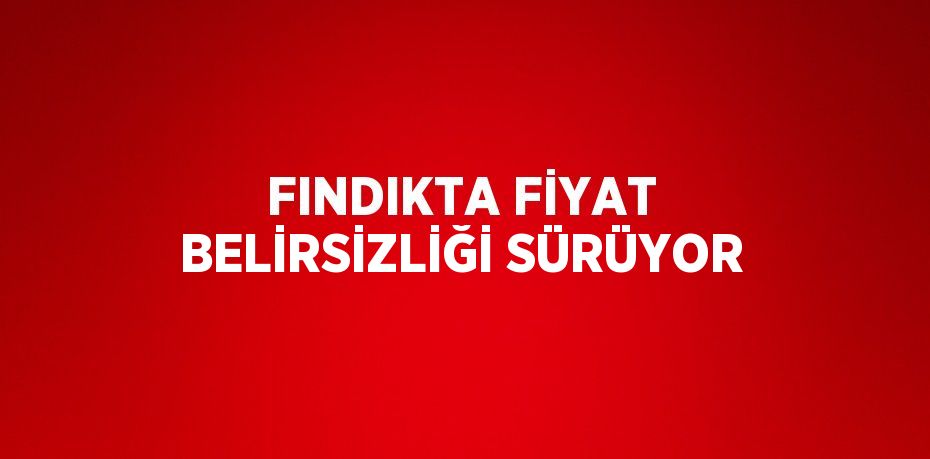 FINDIKTA FİYAT BELİRSİZLİĞİ SÜRÜYOR