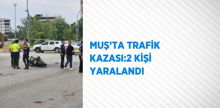 MUŞ’TA TRAFİK KAZASI:2 KİŞİ YARALANDI
