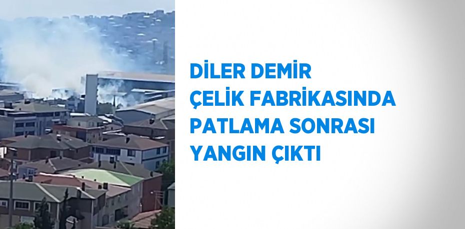 DİLER DEMİR ÇELİK FABRİKASINDA PATLAMA SONRASI YANGIN ÇIKTI