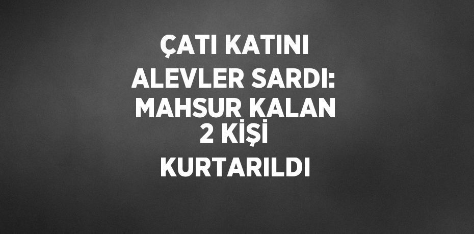 ÇATI KATINI ALEVLER SARDI: MAHSUR KALAN 2 KİŞİ KURTARILDI