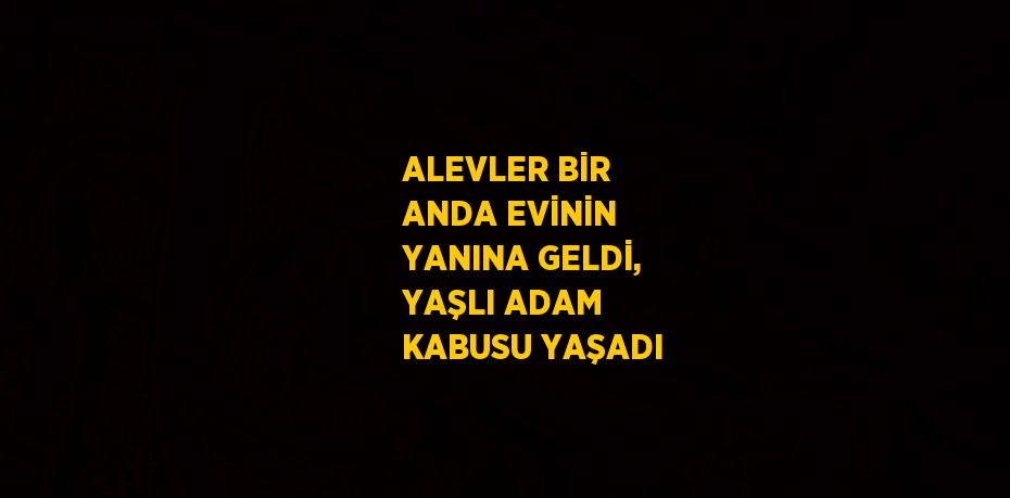 ALEVLER BİR ANDA EVİNİN YANINA GELDİ, YAŞLI ADAM KABUSU YAŞADI