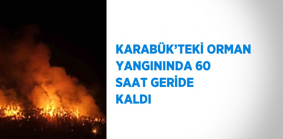 KARABÜK’TEKİ ORMAN YANGININDA 60 SAAT GERİDE KALDI