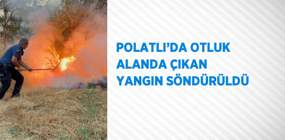 POLATLI’DA OTLUK ALANDA ÇIKAN YANGIN SÖNDÜRÜLDÜ