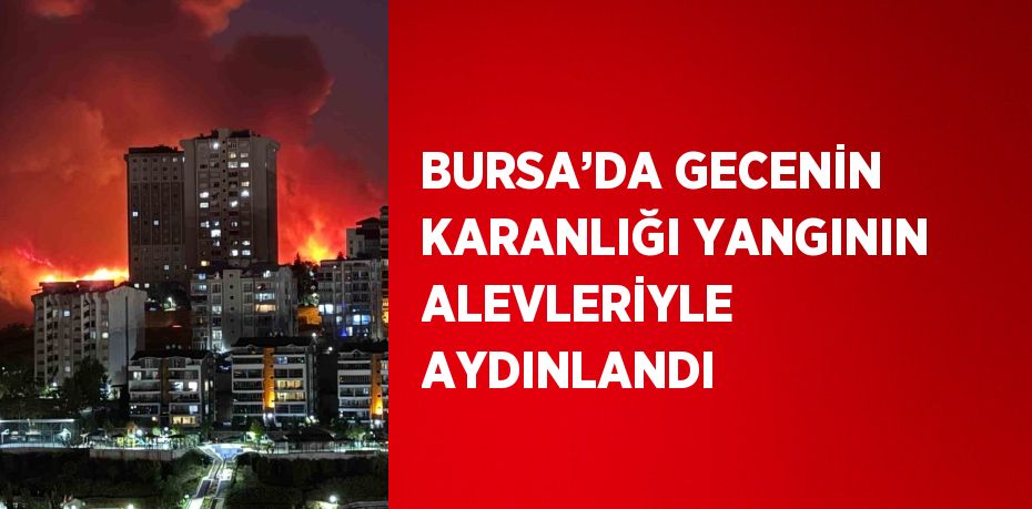BURSA’DA GECENİN KARANLIĞI YANGININ ALEVLERİYLE AYDINLANDI