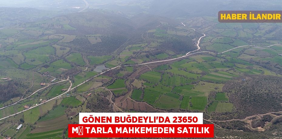 Gönen Buğdeylı'da 23650 m² tarla mahkemeden satılık