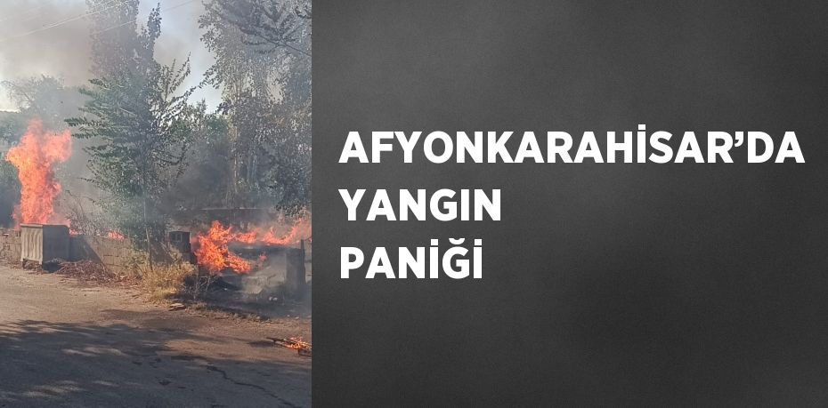 AFYONKARAHİSAR’DA YANGIN PANİĞİ