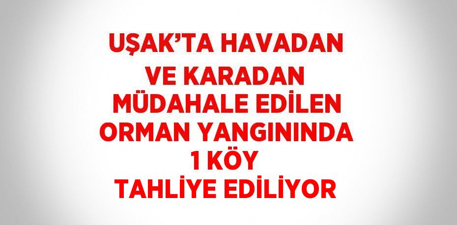 UŞAK’TA HAVADAN VE KARADAN MÜDAHALE EDİLEN ORMAN YANGININDA 1 KÖY TAHLİYE EDİLİYOR