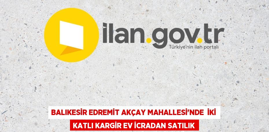 Balıkesir Edremit Akçay Mahallesi'nde  iki katlı kargir ev icradan satılık