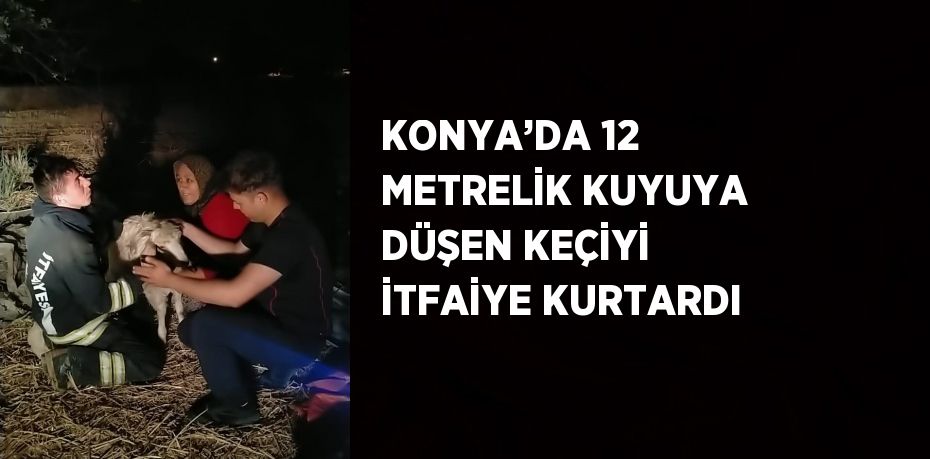 KONYA’DA 12 METRELİK KUYUYA DÜŞEN KEÇİYİ İTFAİYE KURTARDI
